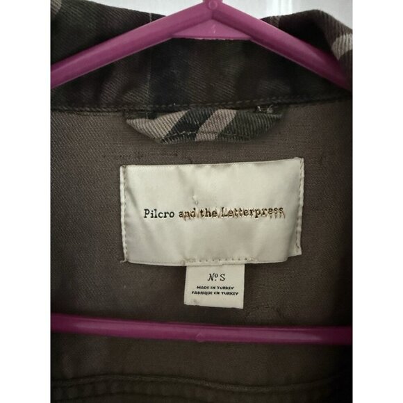 Anthropologie Pilcro Size S Camo Camouflage Embroidered Denim Jacket - Picture 4 of 10